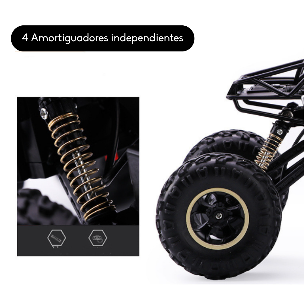 Auto Control Remoto Metal Doble Motor 2 4g 4x4 1 16 Team03 NEGRO-5