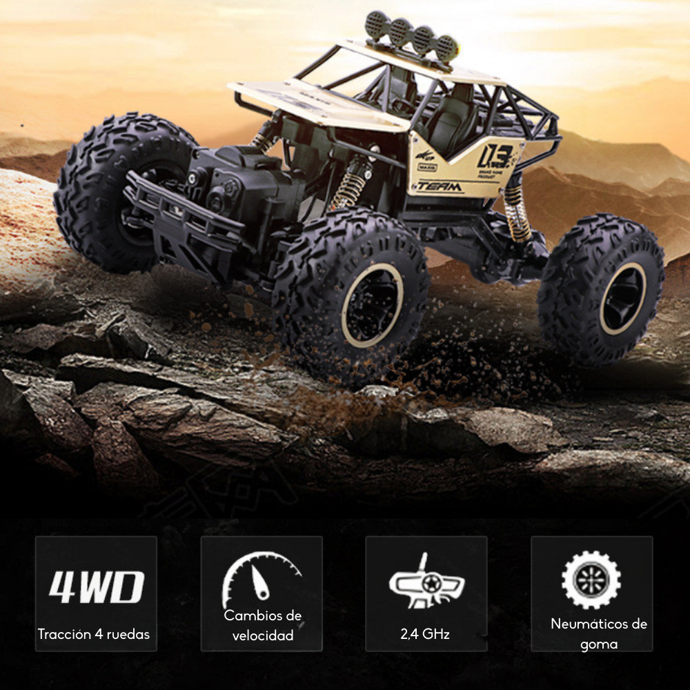 Auto Control Remoto Metal Doble Motor 2 4g 4x4 1 16 Team03 NEGRO-7