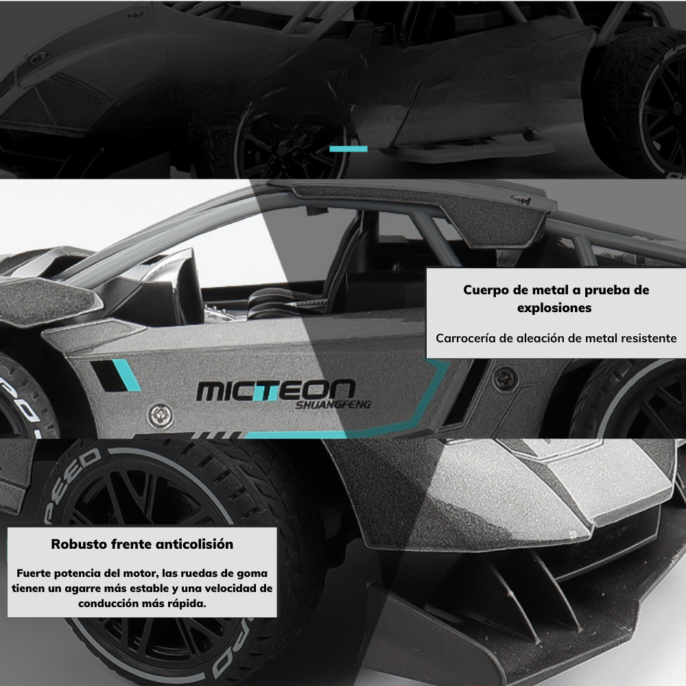 Auto Control Remoto Derrape Verde Metal Moka 1 16 2 4g 60m-5