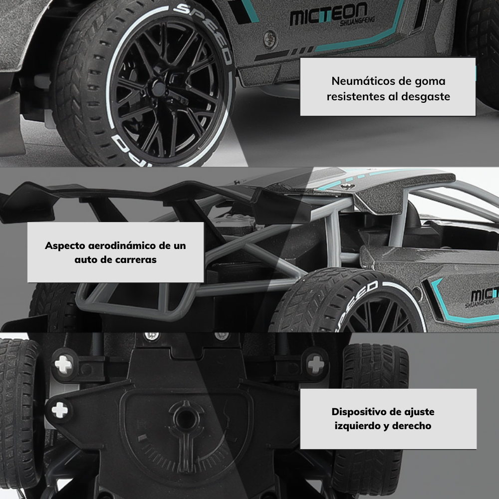 Auto Control Remoto Derrape Verde Metal Moka 1 16 2 4g 60m-6