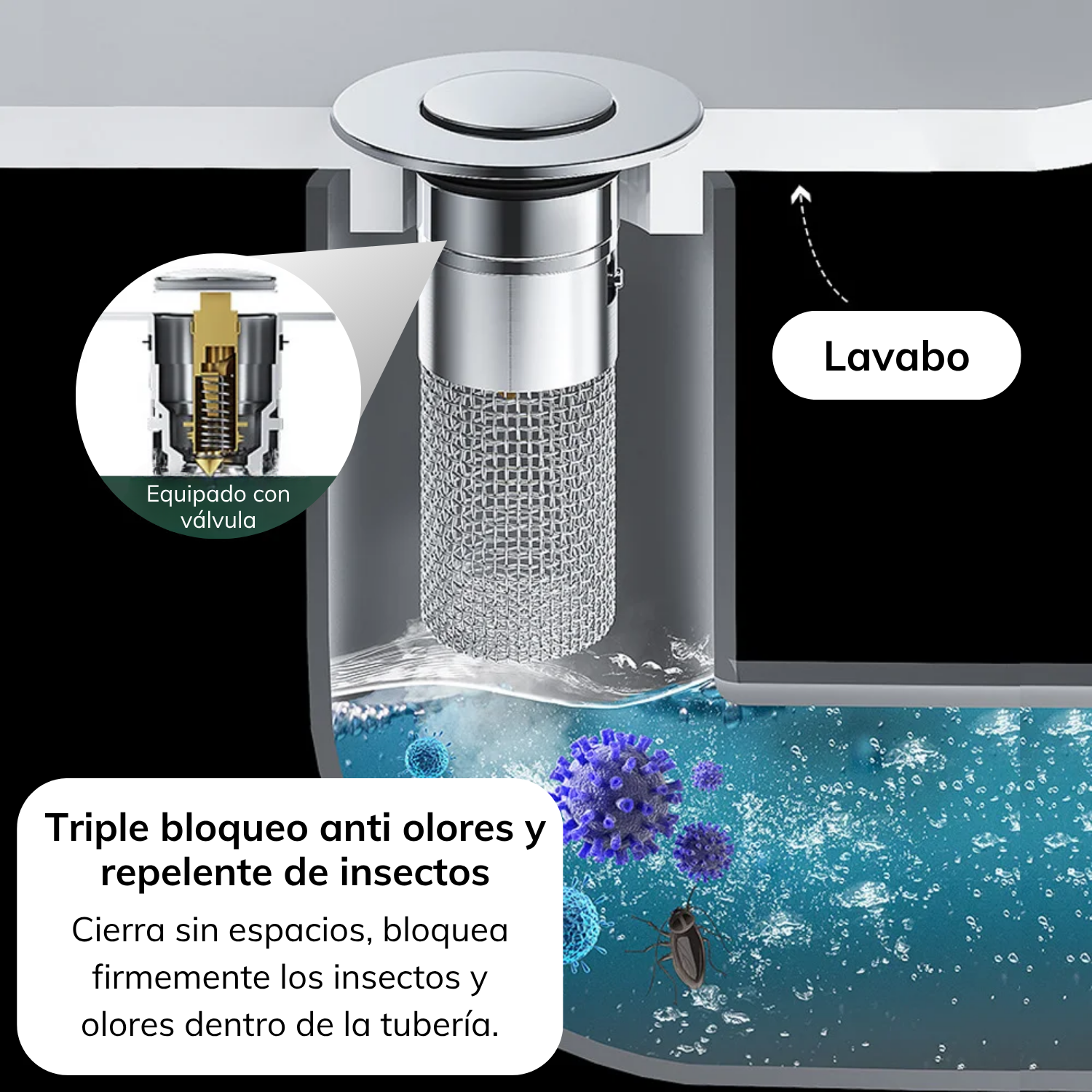 Filtro Tap n Para Ducha Fregadero Drenaje Tapa Universal-6