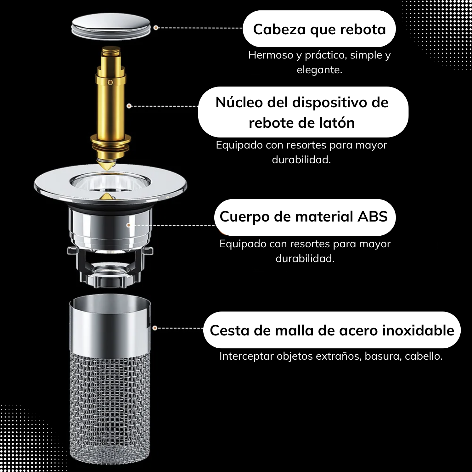 Filtro Tap n Para Ducha Fregadero Drenaje Tapa Universal-7