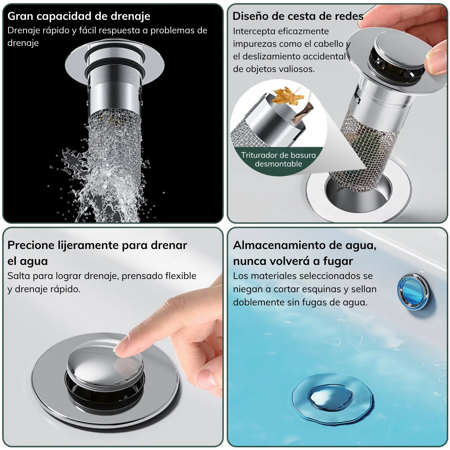 Filtro Tap n Para Ducha Fregadero Drenaje Tapa Universal-8