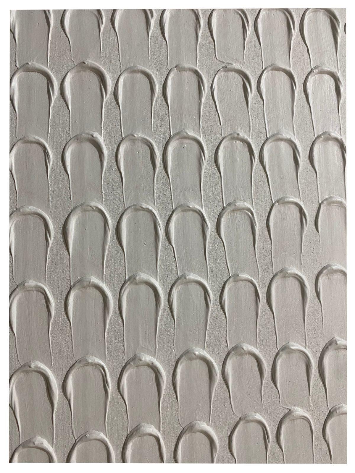 Cuadro decorativo Blanco abstracto  90x70-2