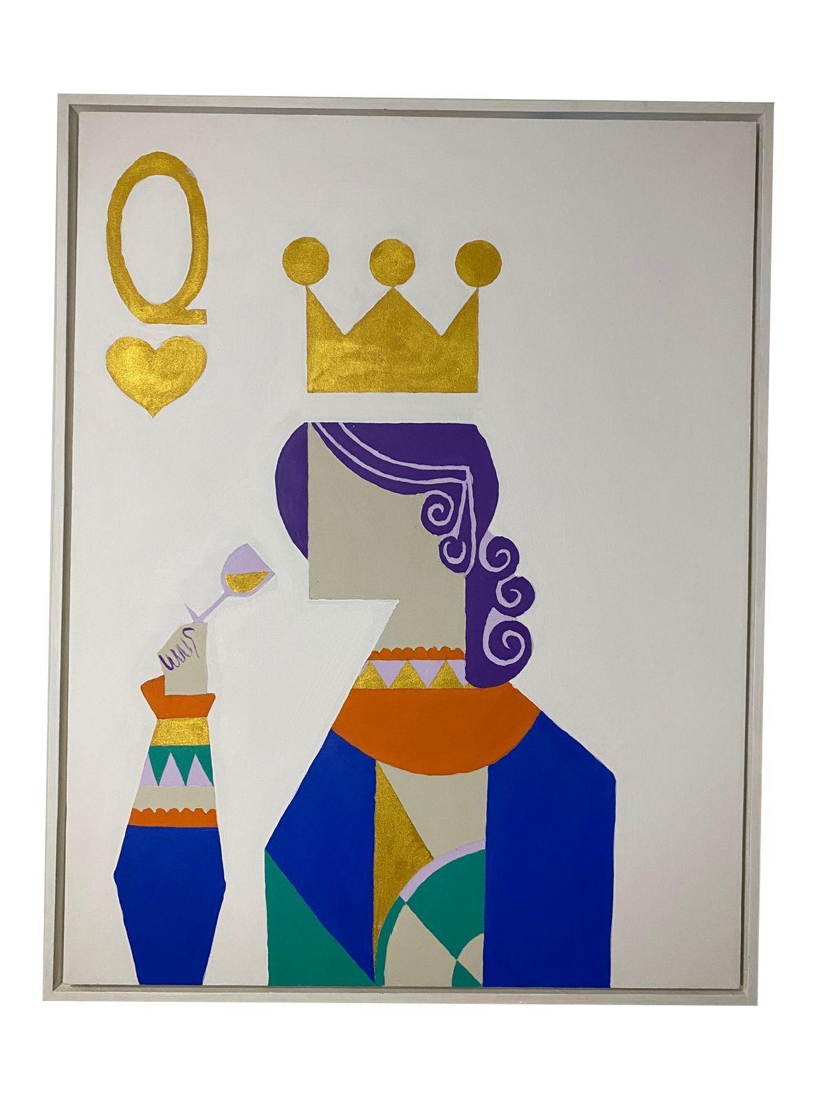Cuadro decorativo díptico Queen and king 90x70-2
