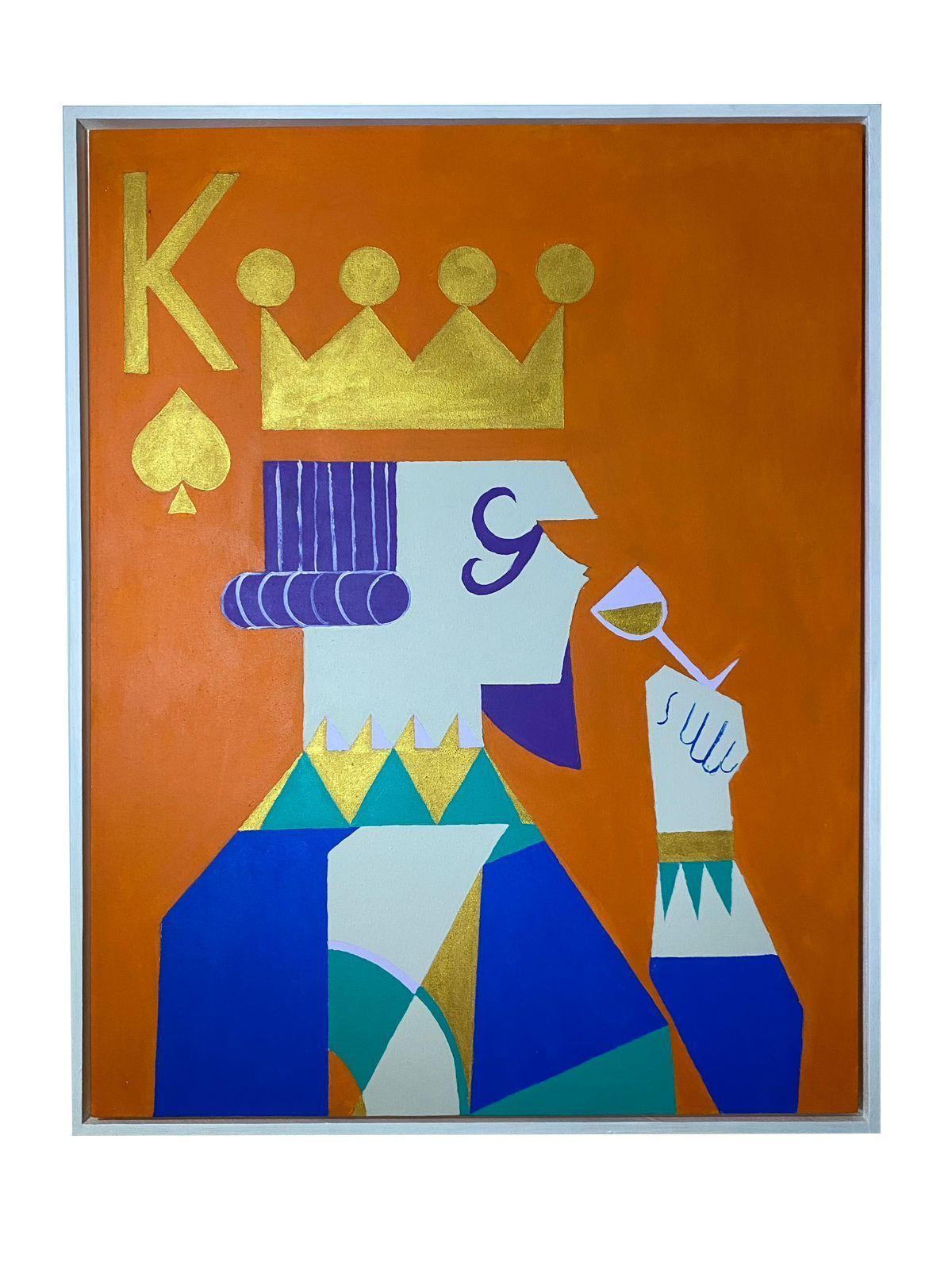 Cuadro decorativo díptico Queen and king 90x70-3