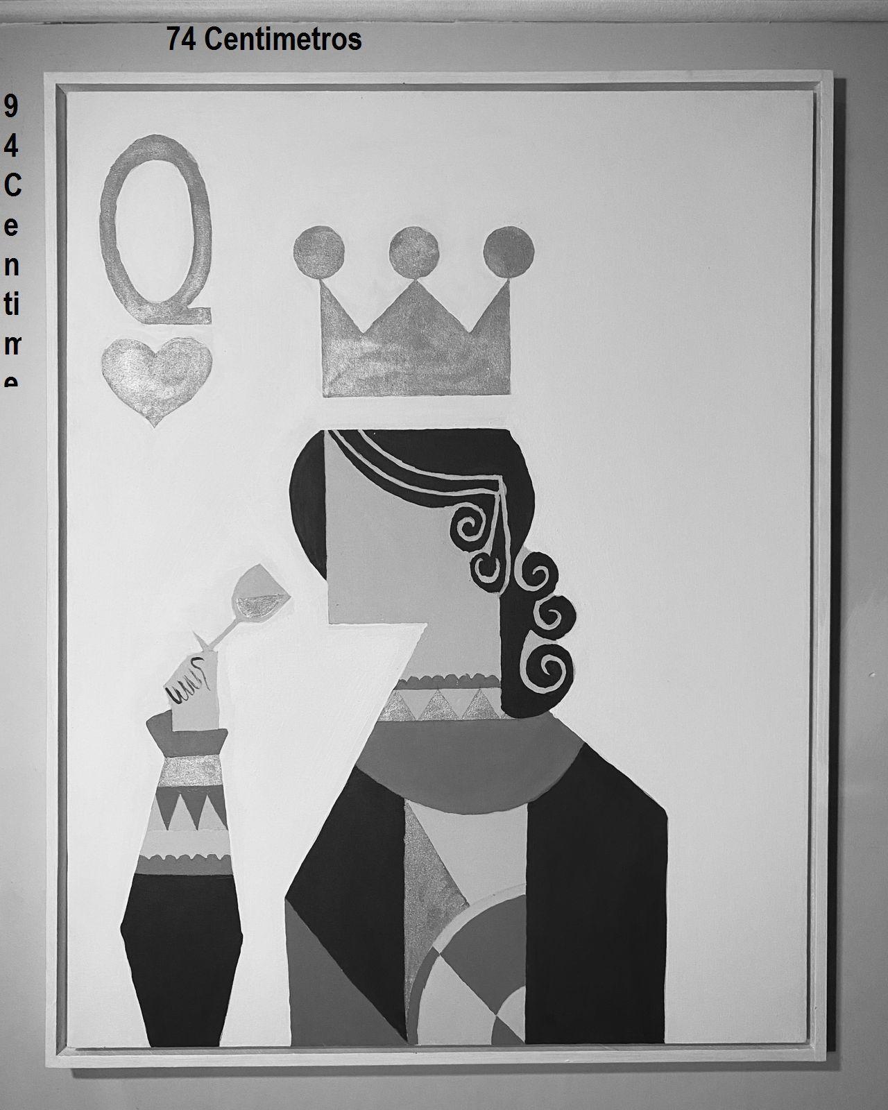 Cuadro decorativo díptico Queen and king 90x70-4