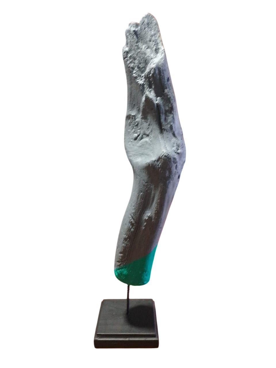 Estatuilla, Figura, Tronco Decorativo Gris 07-0