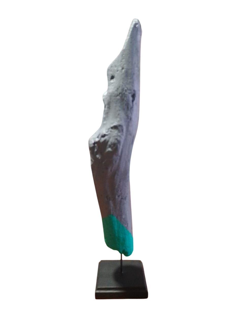 Estatuilla, Figura, Tronco Decorativo Gris 07-1