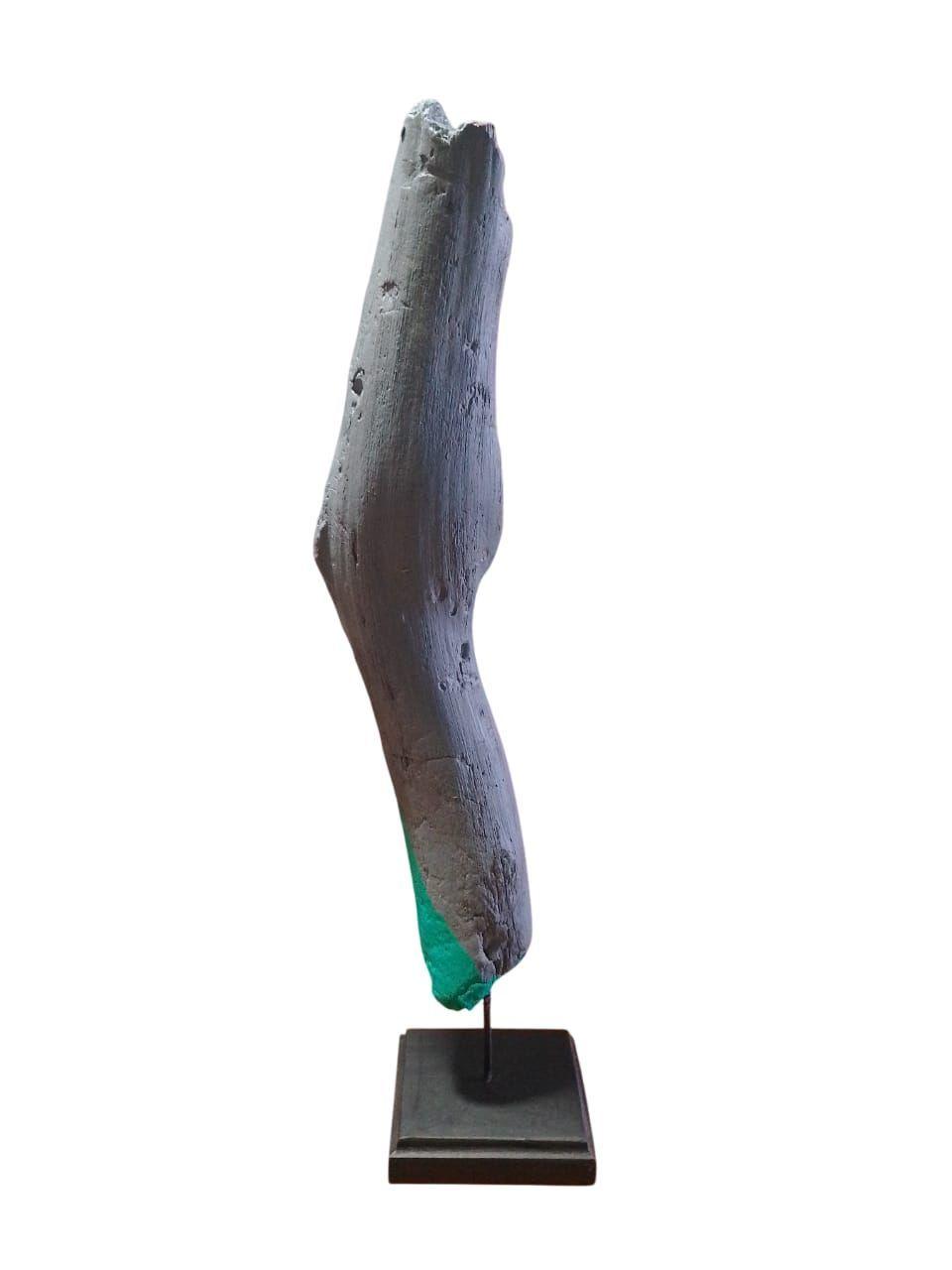 Estatuilla, Figura, Tronco Decorativo Gris 07-2