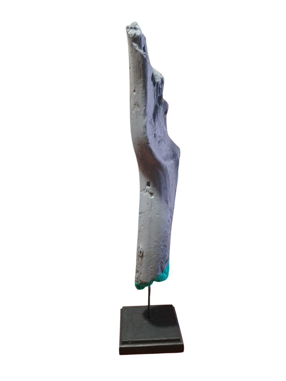 Estatuilla, Figura, Tronco Decorativo Gris 07-3