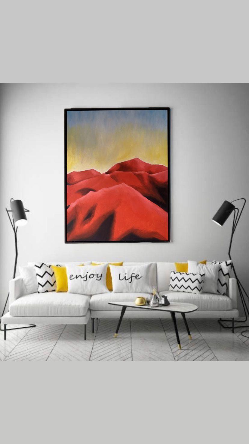 Cuadro decorativo paisaje abstracto 90x70-4