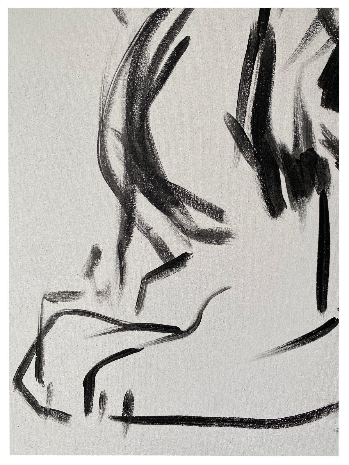 Lienzo Decorativo Personaje Snoopy Trazo Libre pintado a mano 90x70 cm-5