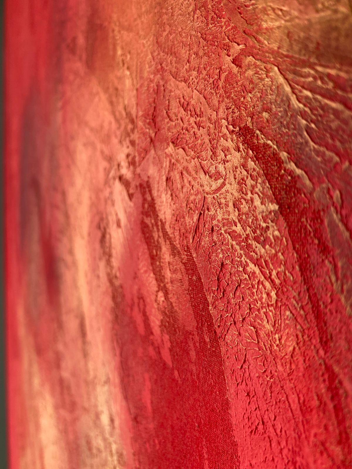 Cuadro abstracto rojo 90x70-2