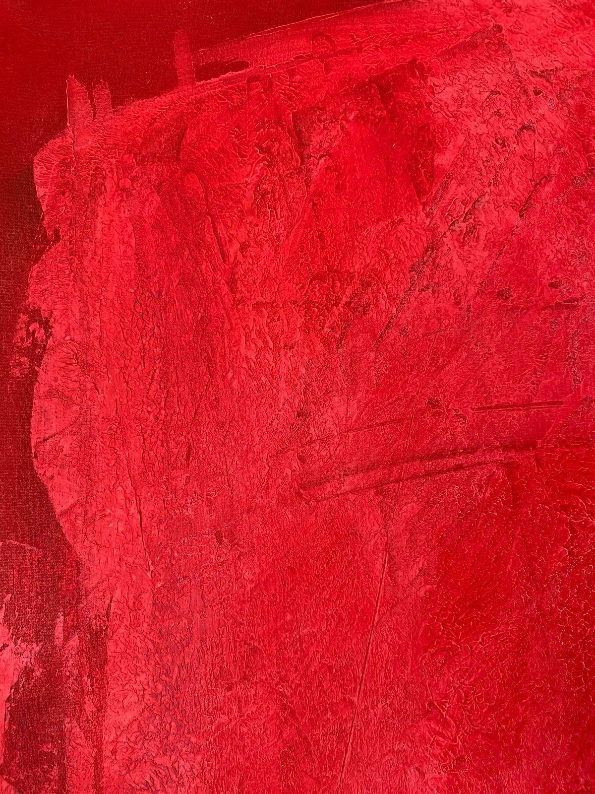 Cuadro abstracto rojo 90x70-5