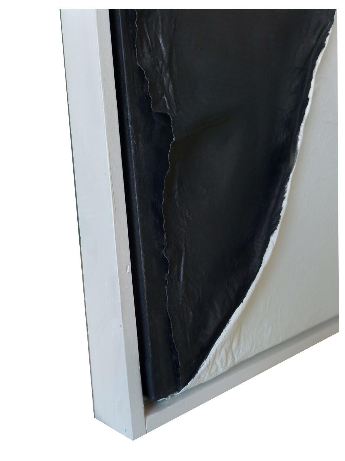 Cuadro decorativo blanco y negro  90x70-3