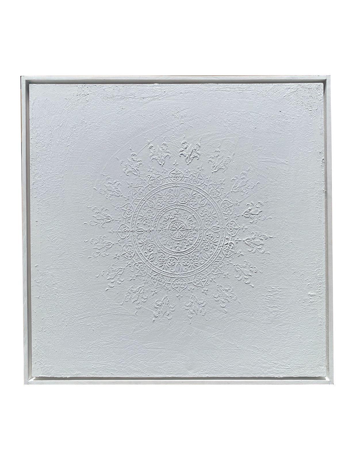 Mandala Blanco, Cuadro decorativo  80x80-0