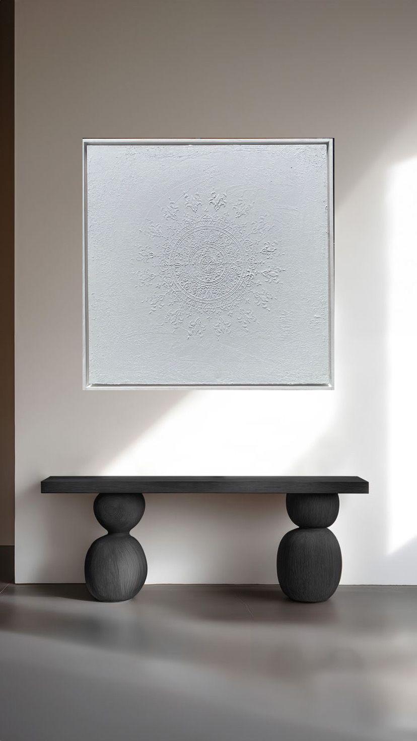 Mandala Blanco, Cuadro decorativo  80x80-2
