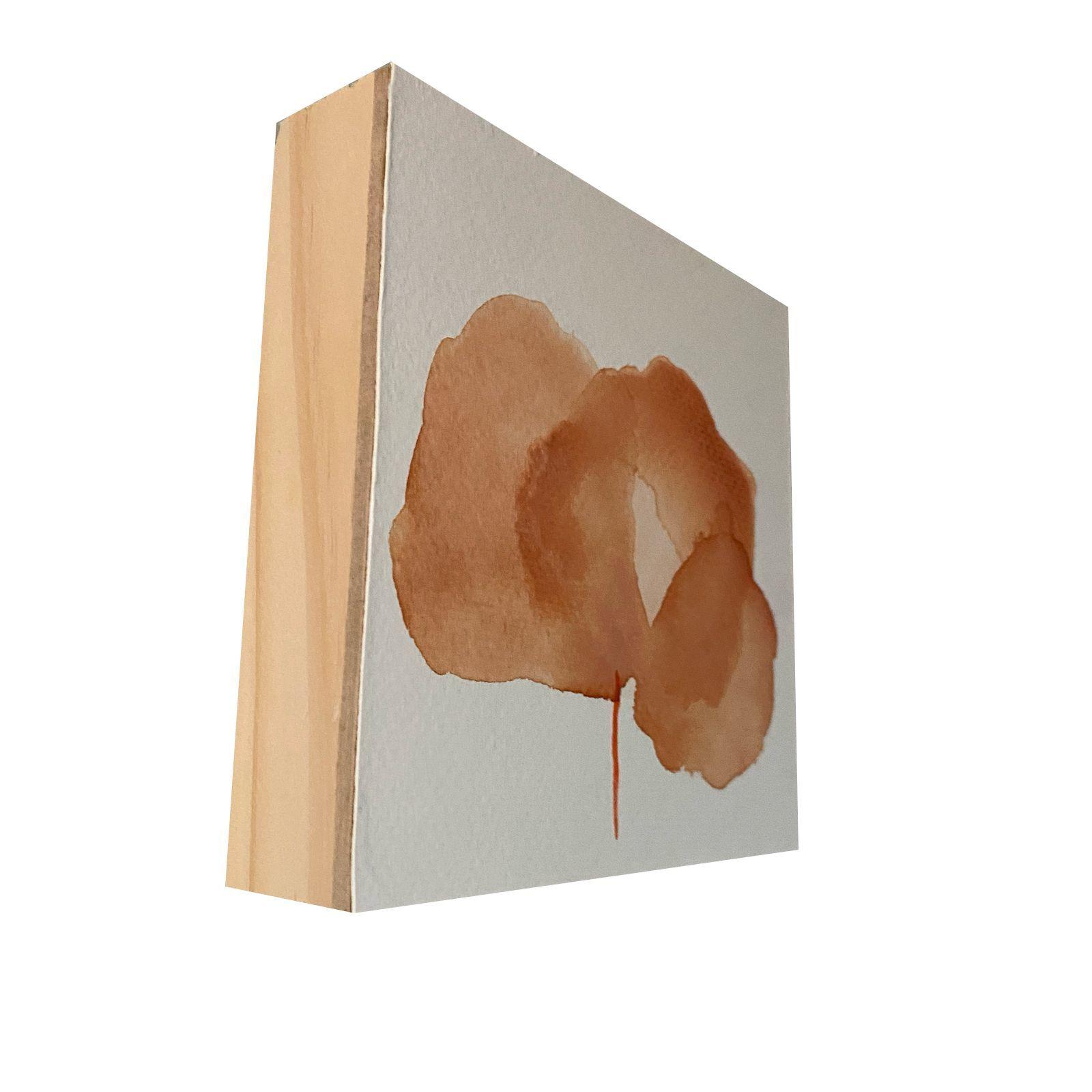Cuadro decorativo flor acuarela 13x13 cm conjunto de 16-5