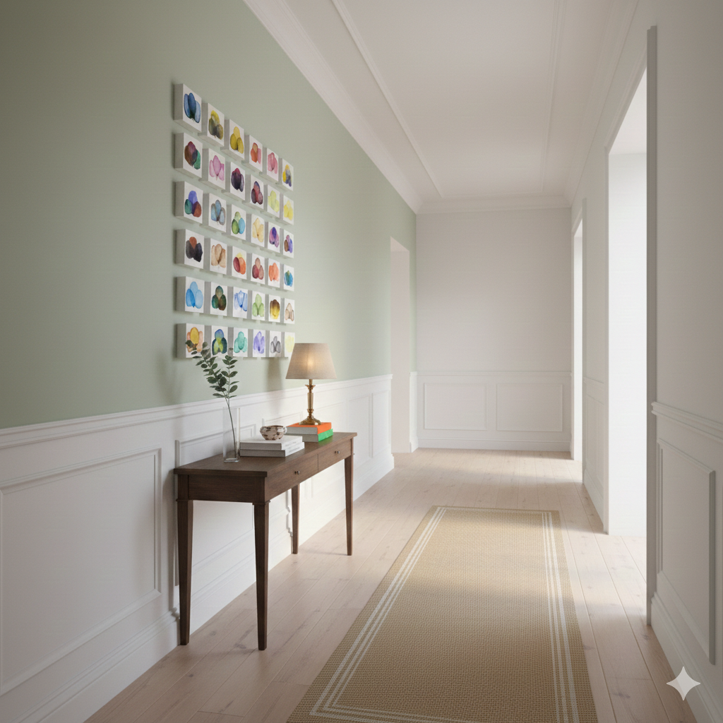 Cuadro decorativo flor acuarela 13x13 cm conjunto de 36-3