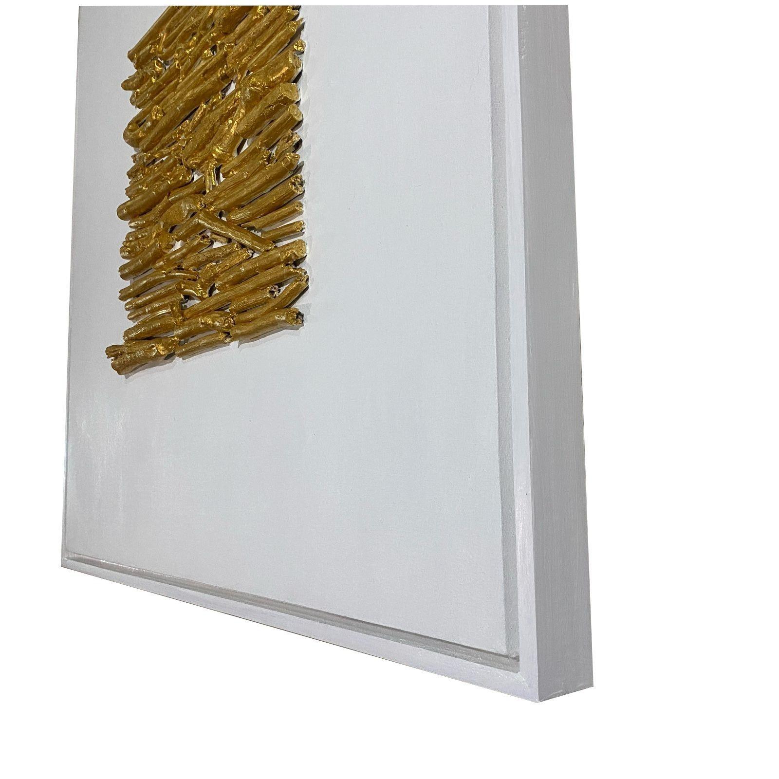 Cuadro decorativo  blanco  80x80-2