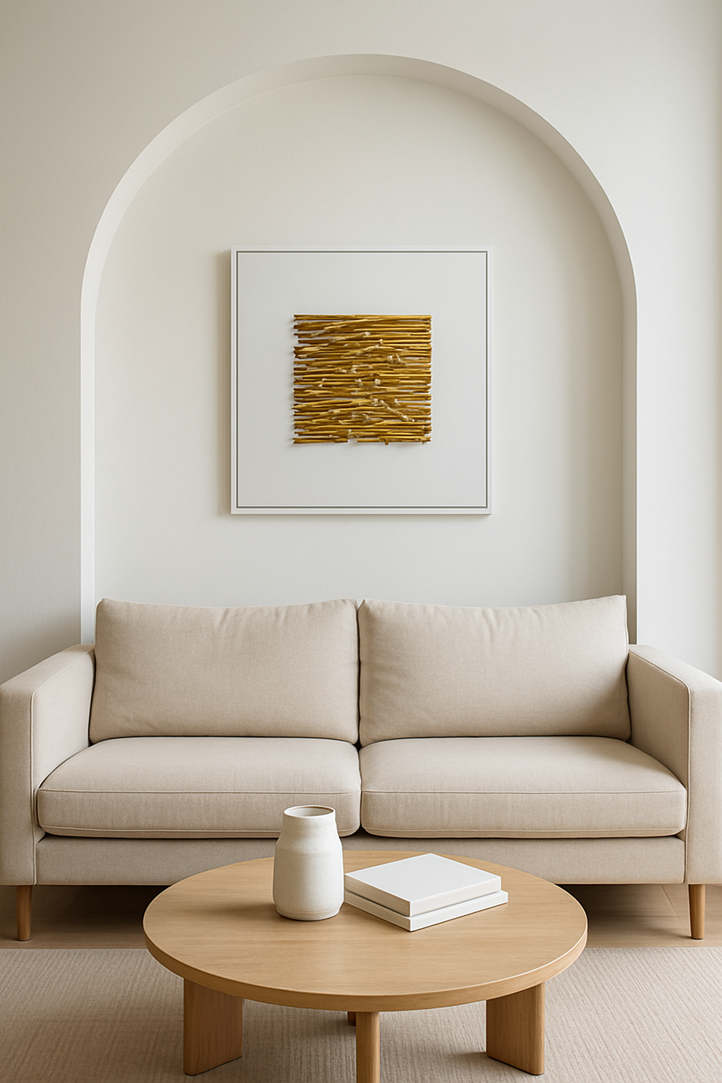 Cuadro decorativo  blanco  80x80-5