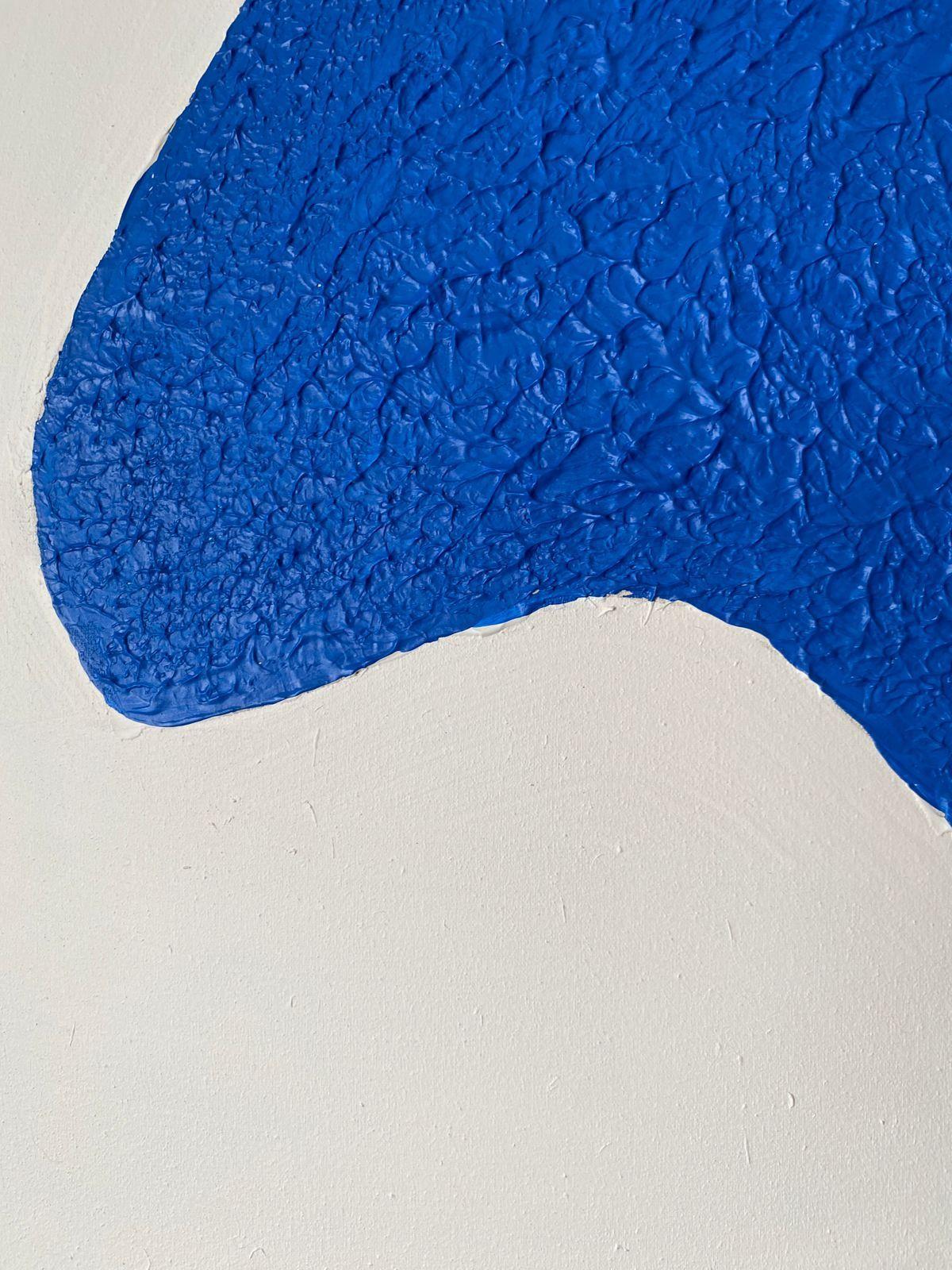 Cuadro abstracto texturizado azul 90x70-5