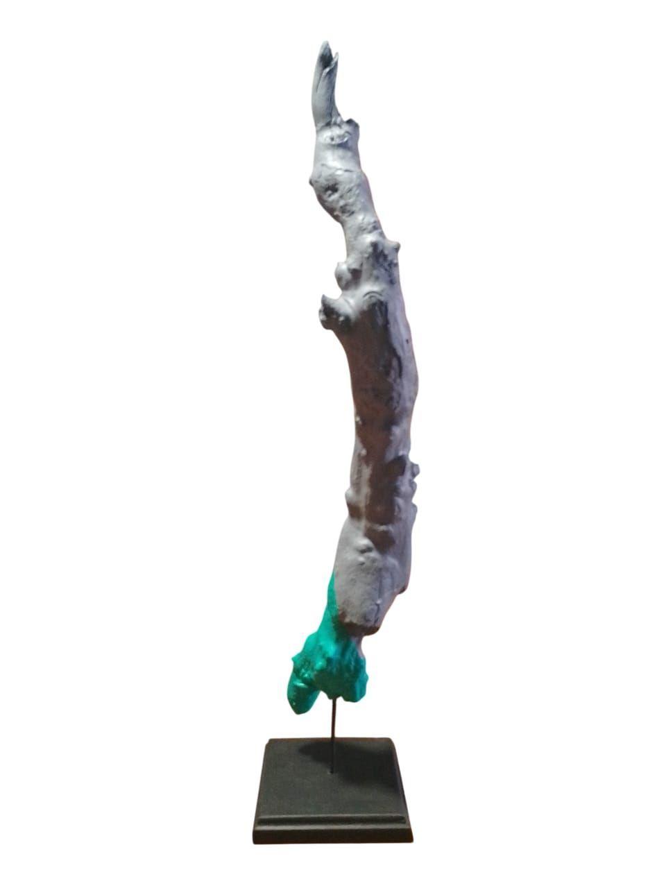Estatuilla, Figura, Tronco Decorativo Gris 04-2