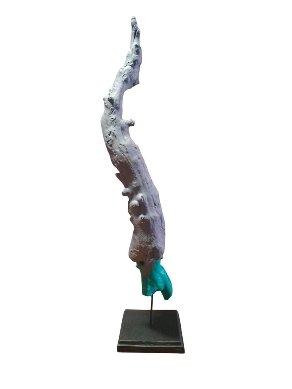 Estatuilla, Figura, Tronco Decorativo Gris 04-3