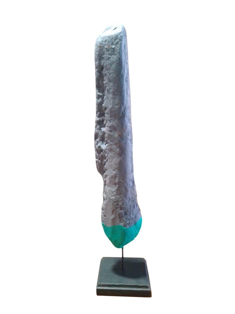 Estatuilla, Figura, Tronco Decorativo Gris 06-2