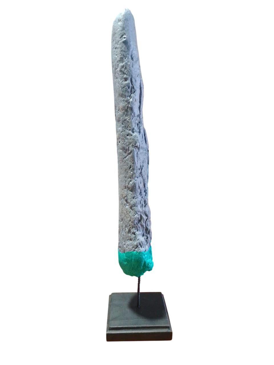 Estatuilla, Figura, Tronco Decorativo Gris 06-3
