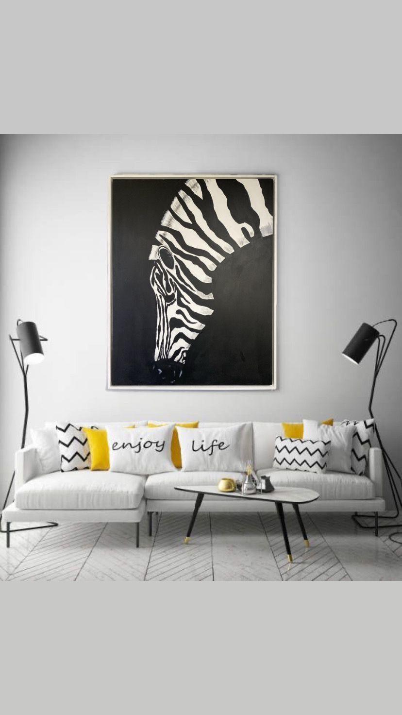 Cuadro decorativo Cebra 90x70-3