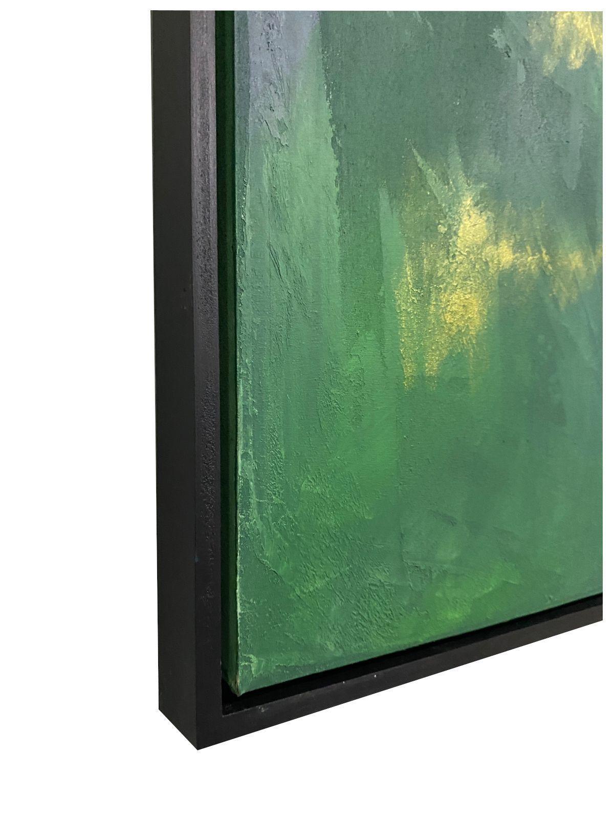 Cuadro abstracto verde 90x70-2