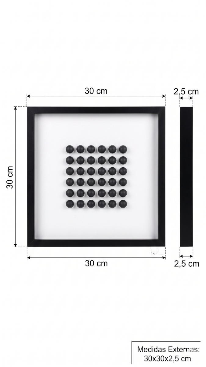 Cuadro Decorativo 3D Minimalista - Colección Esferas (30x30 cm)-1