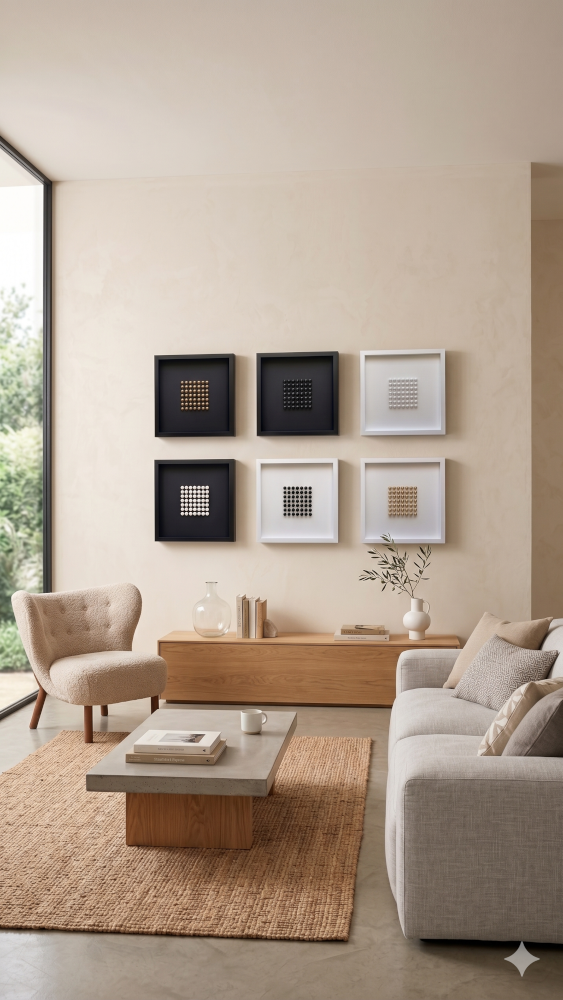 Cuadro Decorativo 3D Minimalista - Colección Esferas (30x30 cm)-8