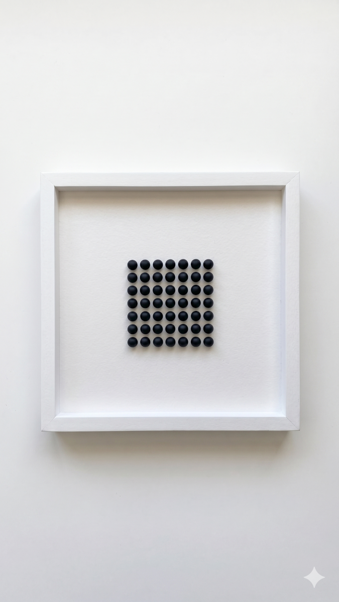 Cuadro Decorativo 3D Minimalista - Colección Esferas (30x30 cm)-0