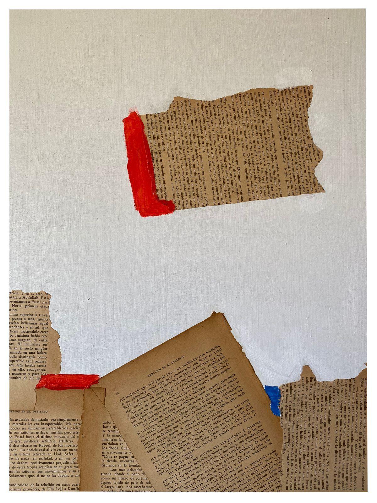Cuadro decorativo collage blanco 90x70-2