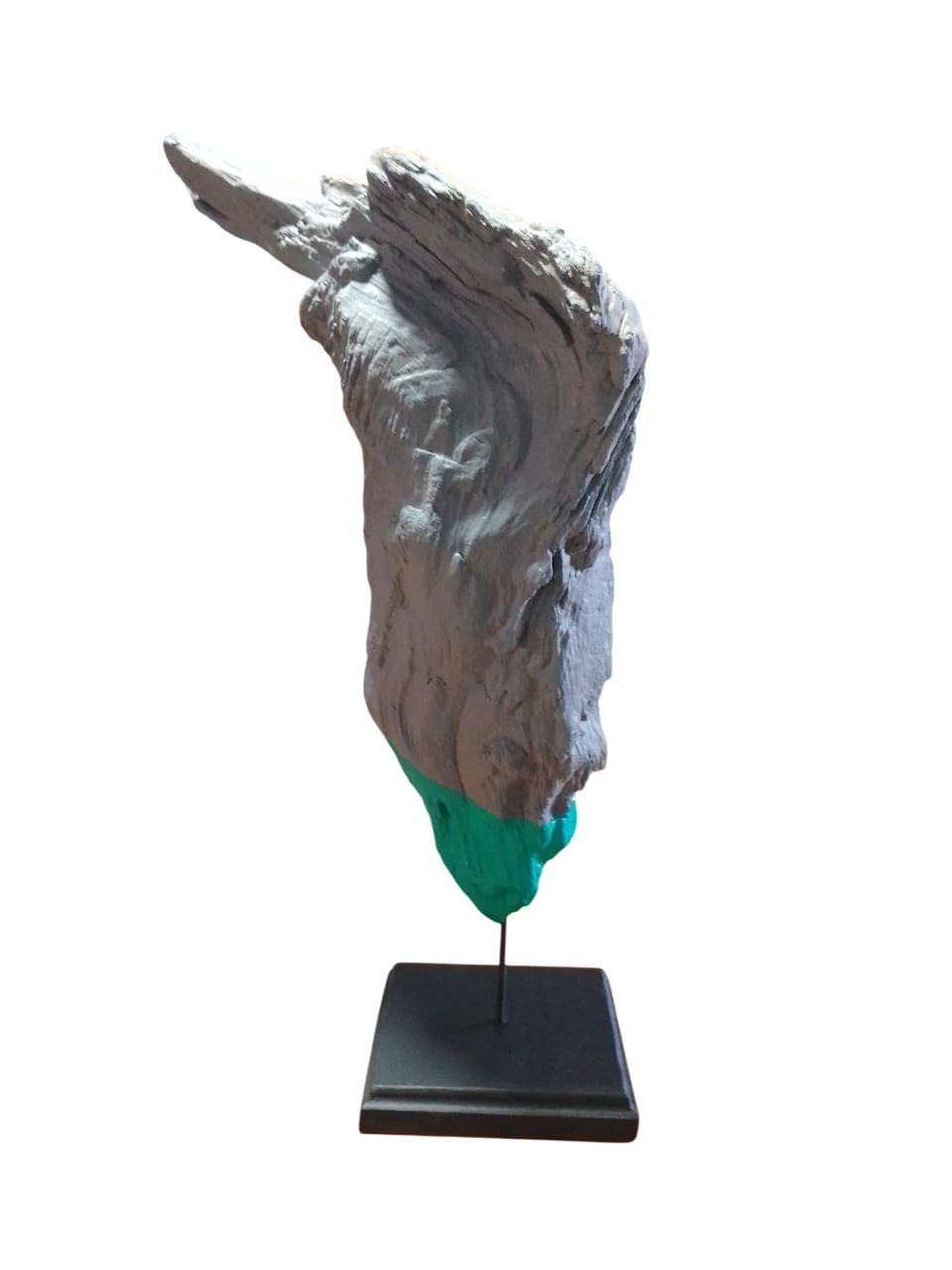 Estatuilla, Figura, Tronco Decorativo Gris 02-2