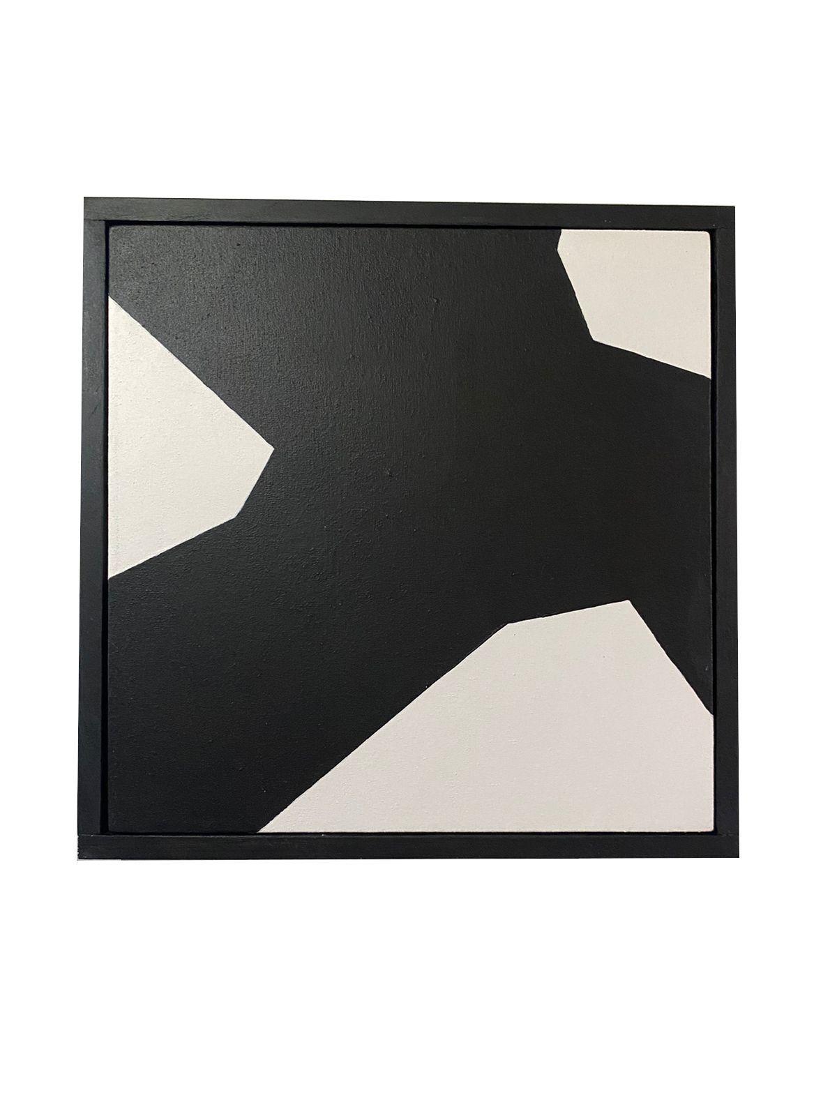 Cuadro decorativo, tríptico blanco y negro-3