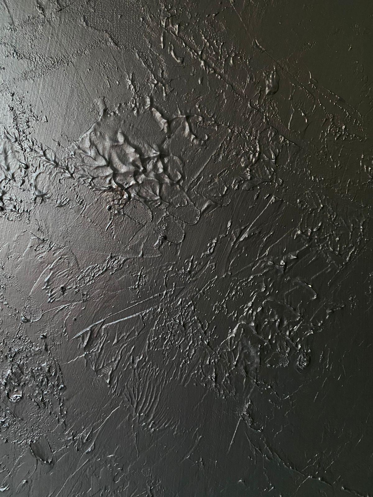 Cuadro decorativo textura Negro 90x70-2