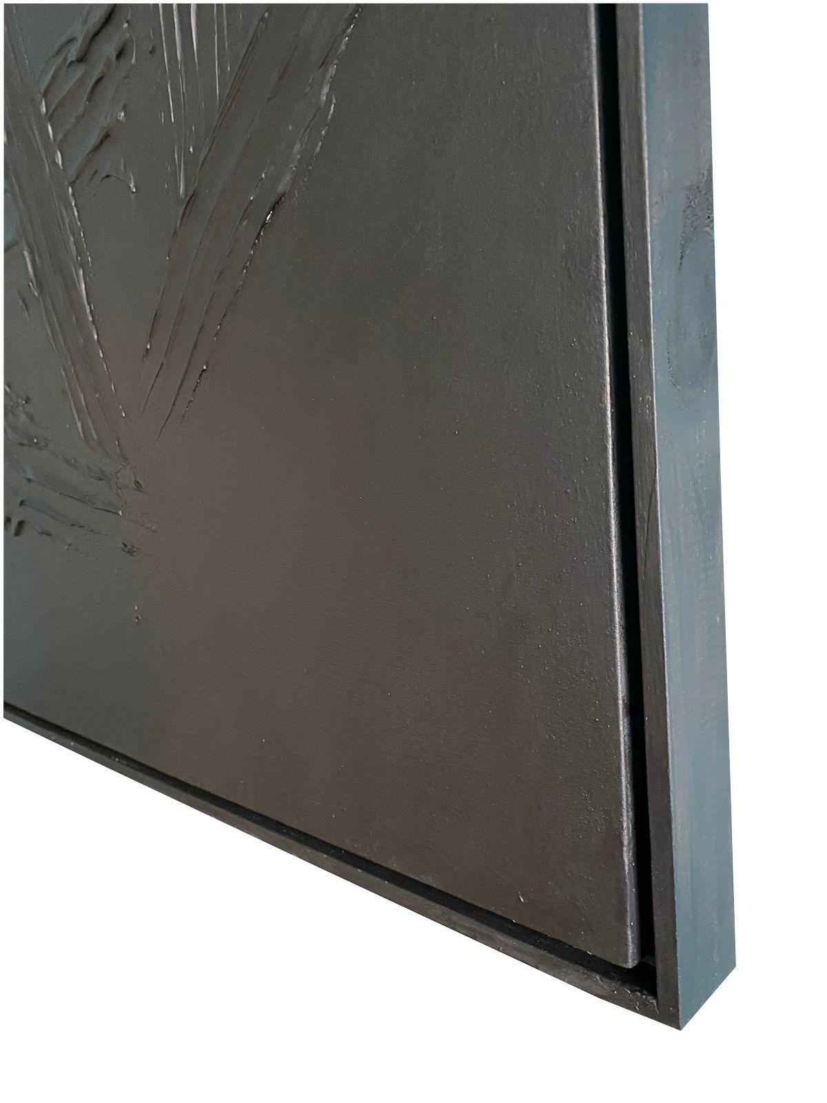 Cuadro decorativo relieve negro 90x70 cm.-2
