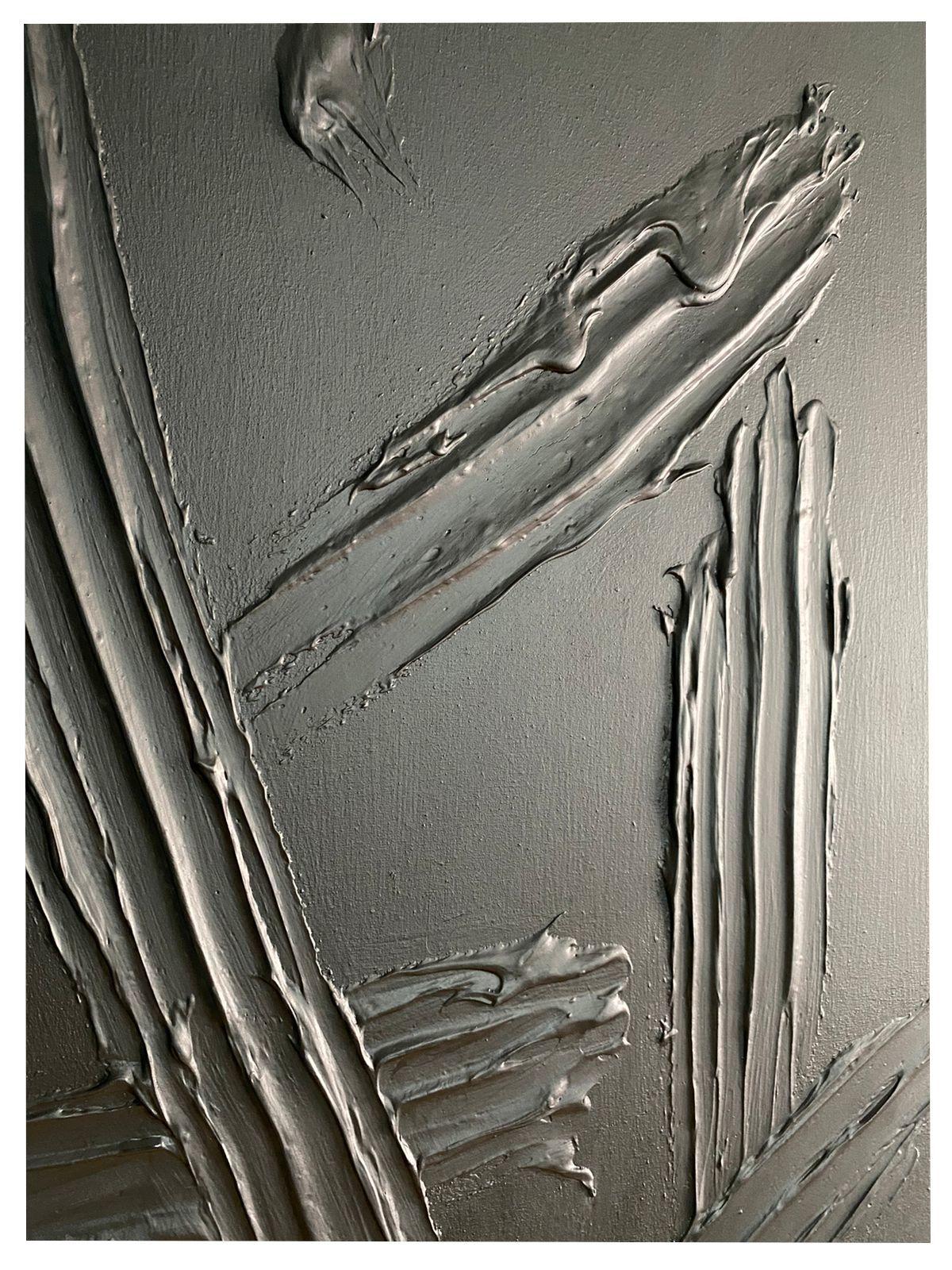 Cuadro decorativo relieve negro 90x70 cm.-4