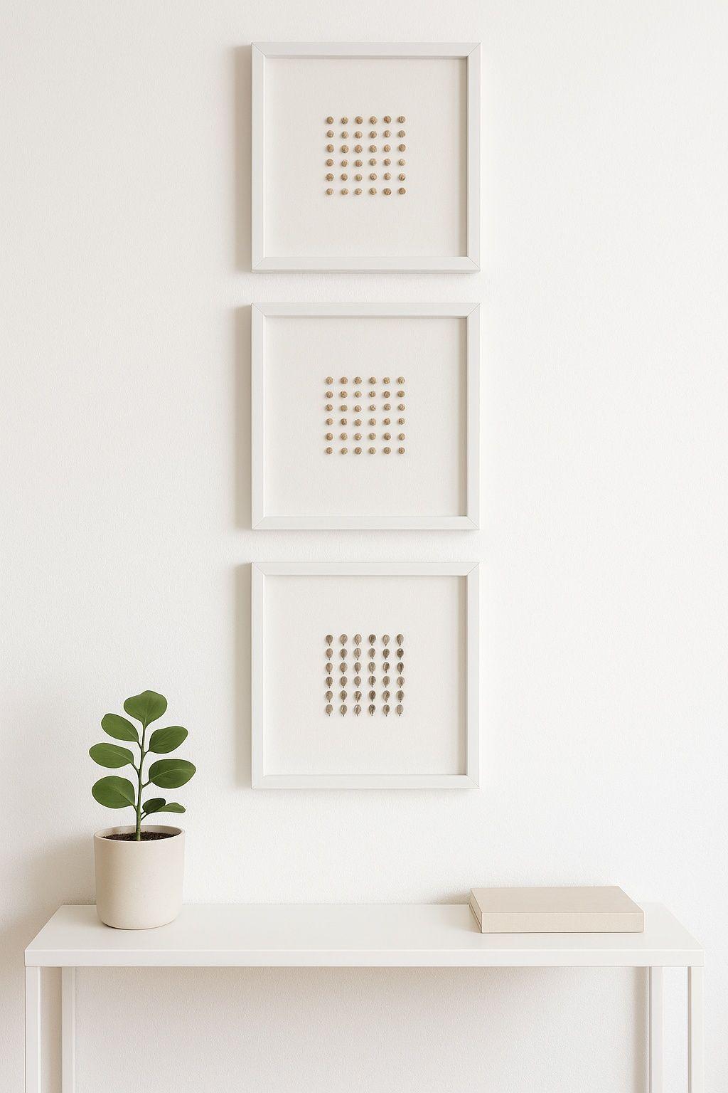 Cuadro Decorativo Marina 30x30 Cm Modelo Conchitas -2