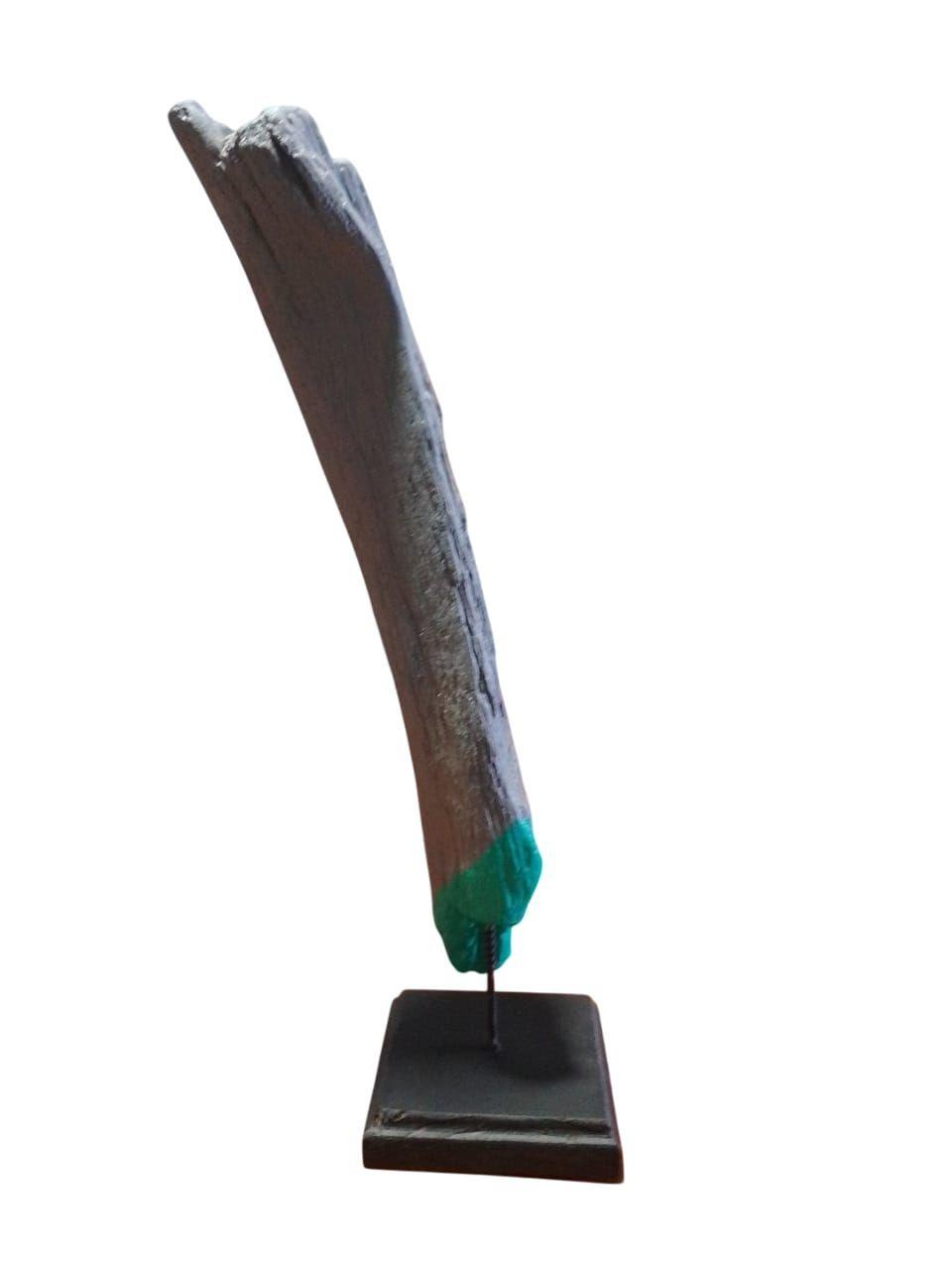 Estatuilla, Figura, Tronco Decorativo Gris 03-3