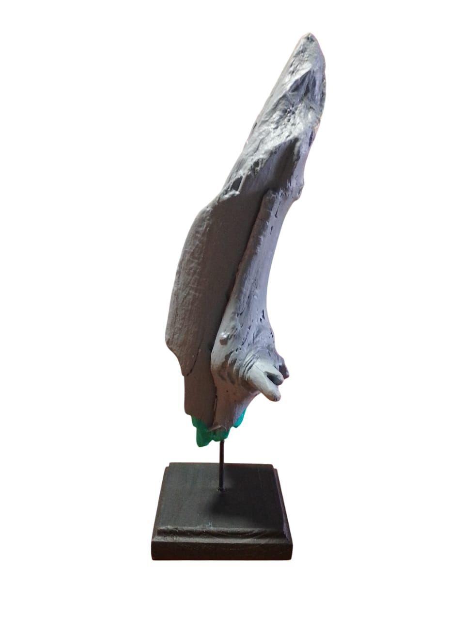 Estatuilla, Figura, Tronco Decorativo Gris 05-0