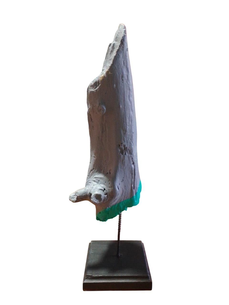 Estatuilla, Figura, Tronco Decorativo Gris 05-1