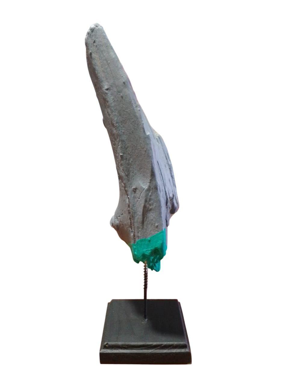 Estatuilla, Figura, Tronco Decorativo Gris 05-2