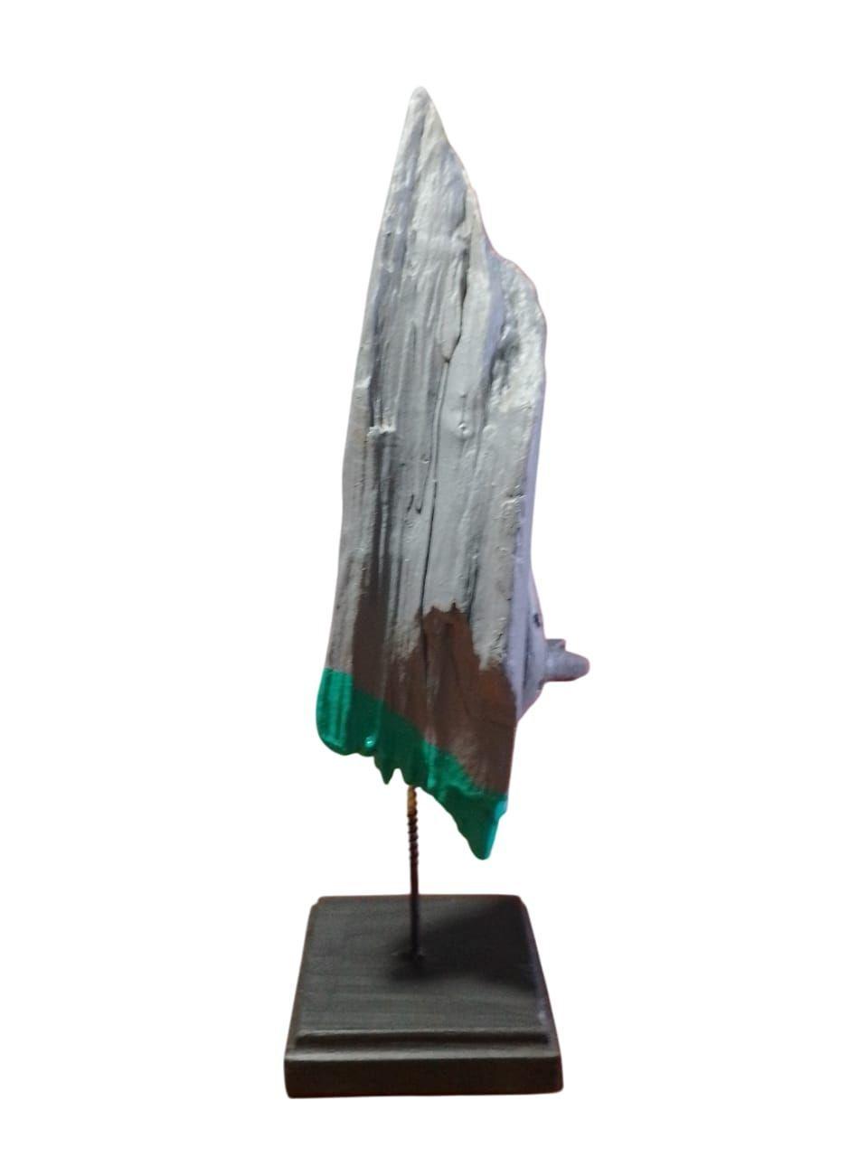 Estatuilla, Figura, Tronco Decorativo Gris 05-3
