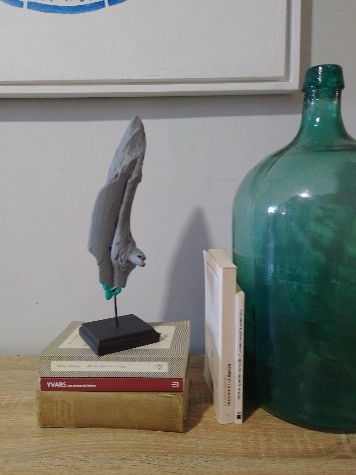 Estatuilla, Figura, Tronco Decorativo Gris 05-4