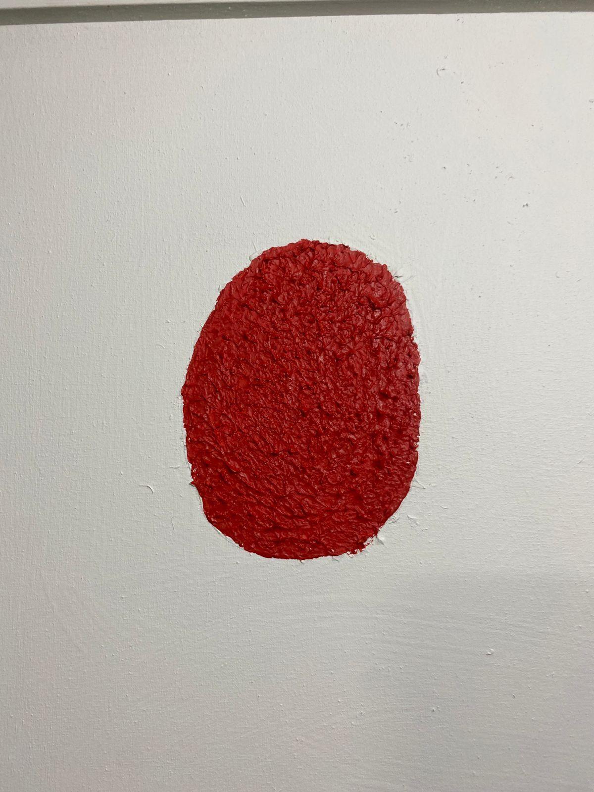 Cuadro abstracto texturizado rojo 90x70-2